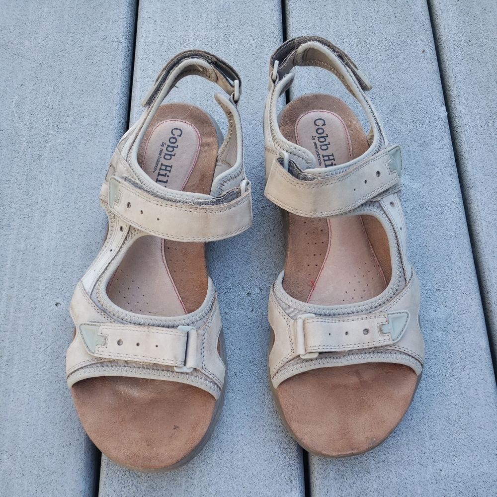 Rockport Fiona Adjustable Sandal - Taupe Nubuck Leather  11M NIB